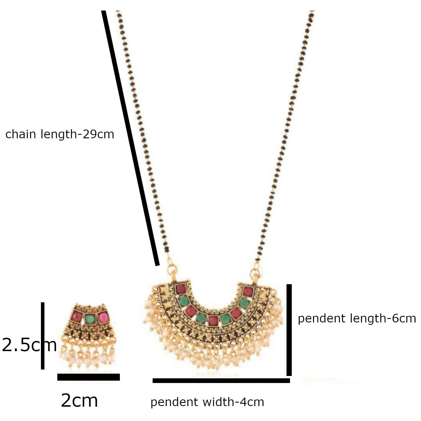 Mangalsutra with Earrings for Women | Buy Mangalsutra Online from Mekkna