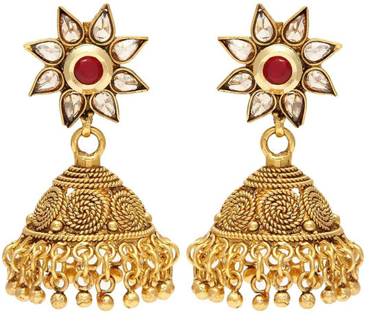 Traditional Gold Plated Jhumki Earrings