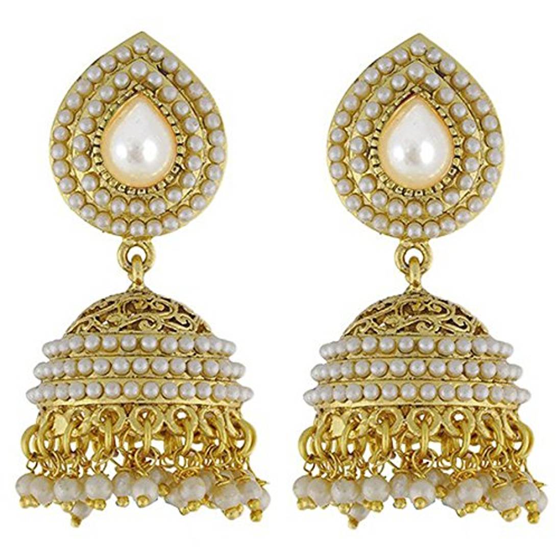 Mekkna Women's Pride Gold Plated Jhumki Earrings| Buy Jewellery Online from Mekkna.