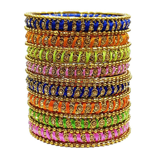 Multicoloured Alloy Bangles