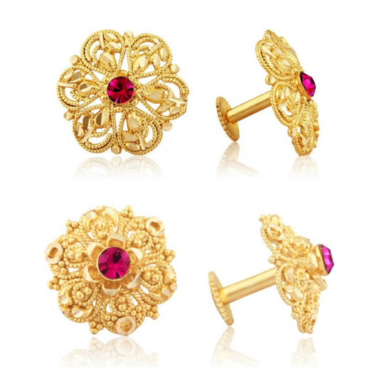 Traditional South Trend Alloy 1gm Gold Plated Earring Combo set.