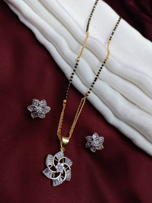 Trendy Alloy Mangalsutra with Earring for Women