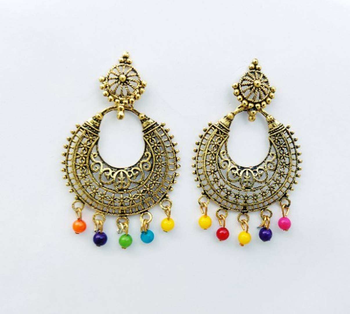 Trendy Designer Alloy Chandbali Drop Earrings