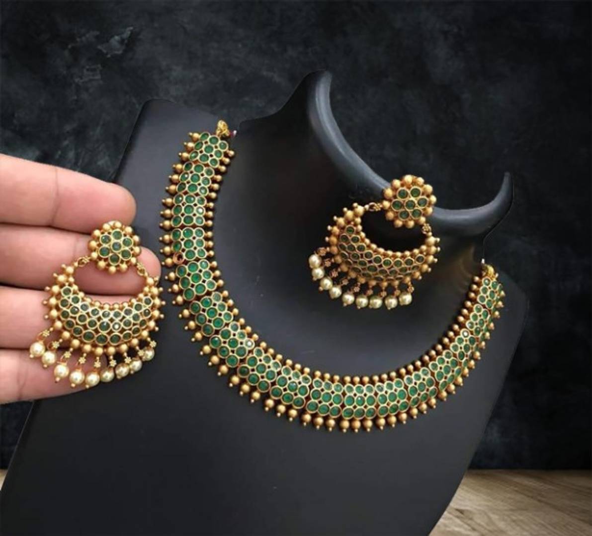 Trendy Stylish Alloy Necklace with Earrings for Girls and Women