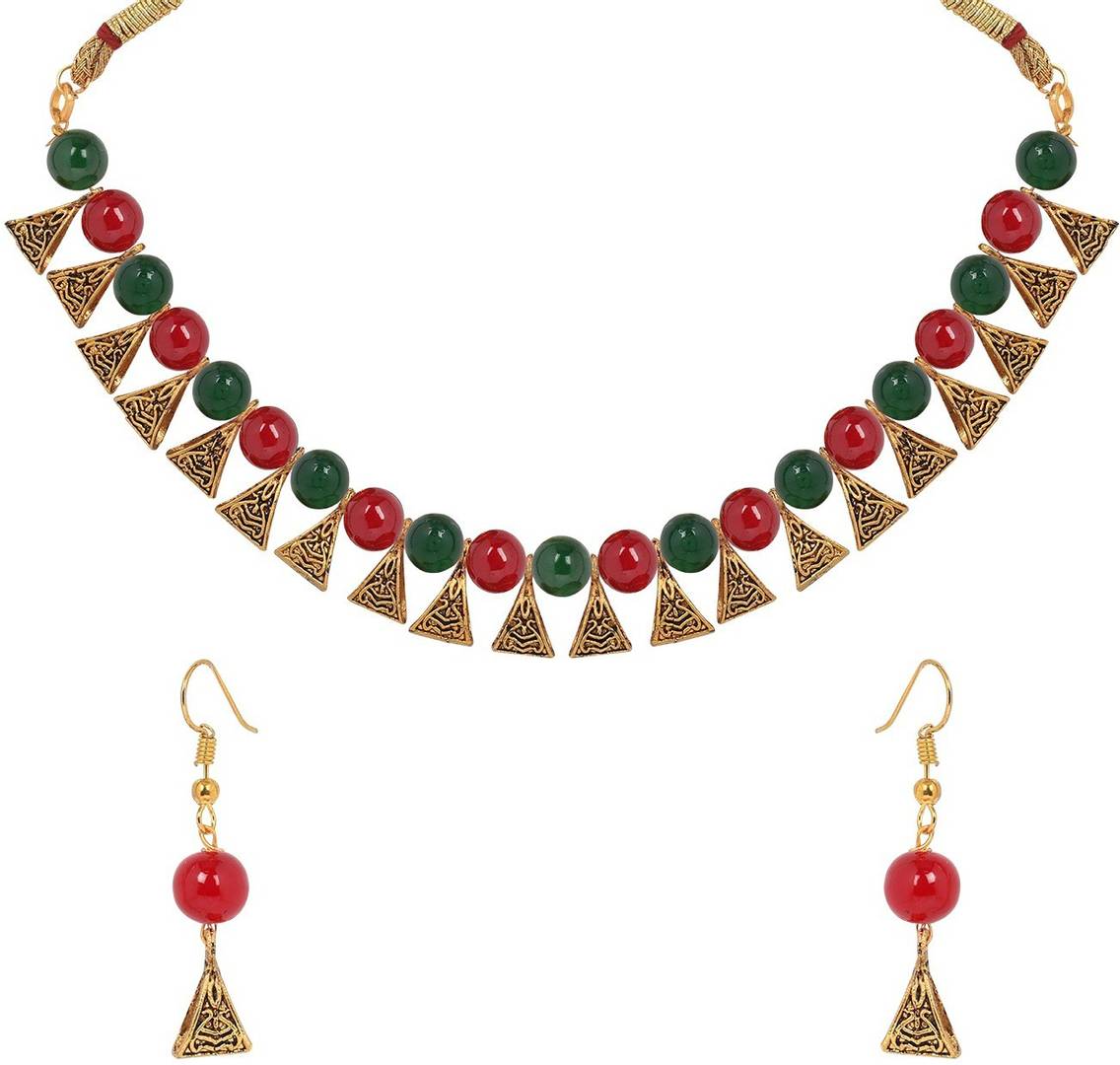 Stylish Alloy Necklace with Earrings