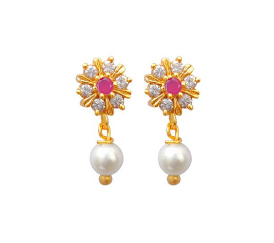 one gram gold american diamond small jhumki for women