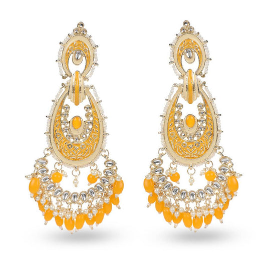 Gorgeous Yellow Chandbali Earrings Zinc Chandbali Earring