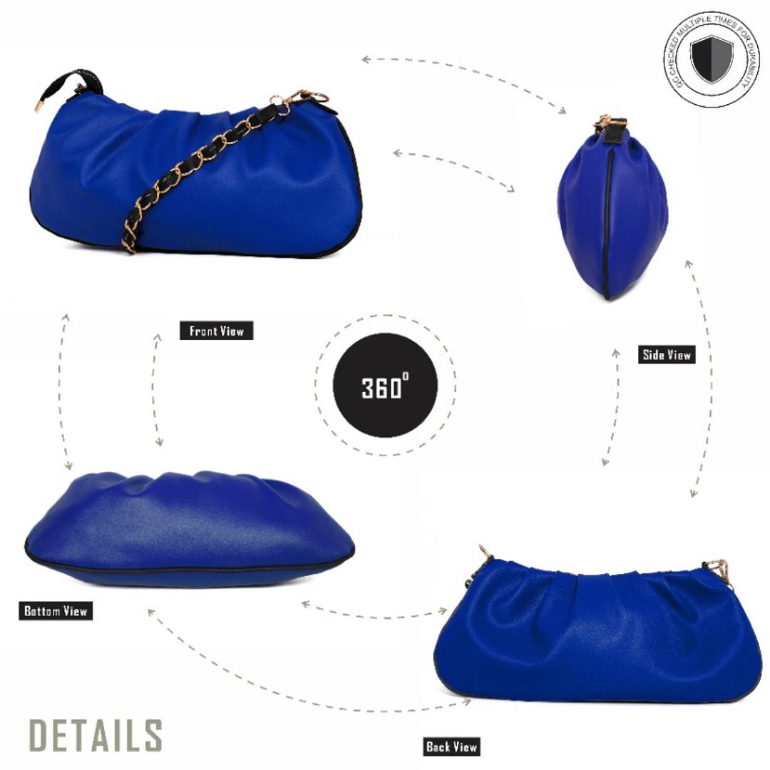 Stylish Chunnat Women's Handbag for Ladies and Girls (Blue)