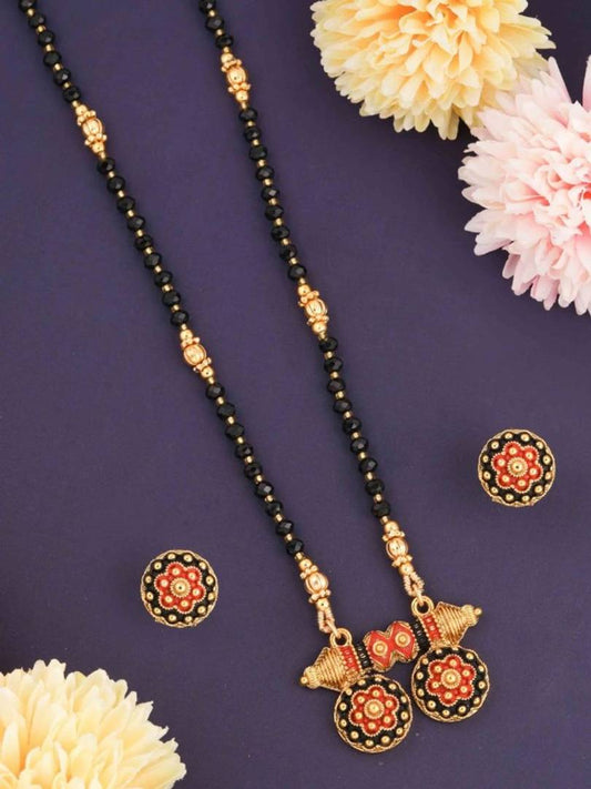 Fancy Designer Mangalsutra with Earrings
