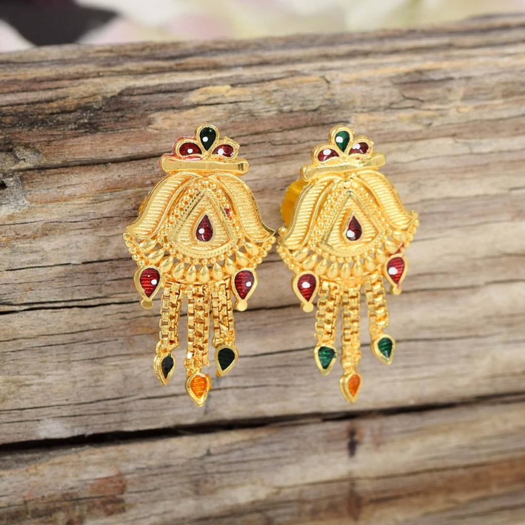 Mekkna Women's Pride Gold Plated Earring | Buy Jewellery Online from Mekkna.