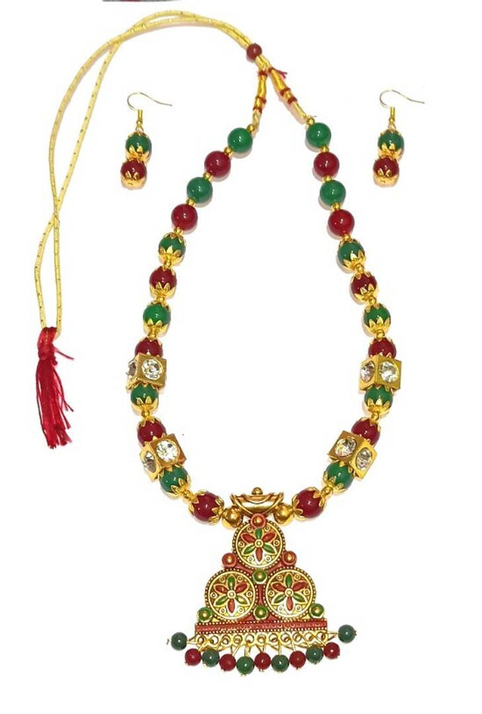 Designer Multicolor Necklace with Earrings
