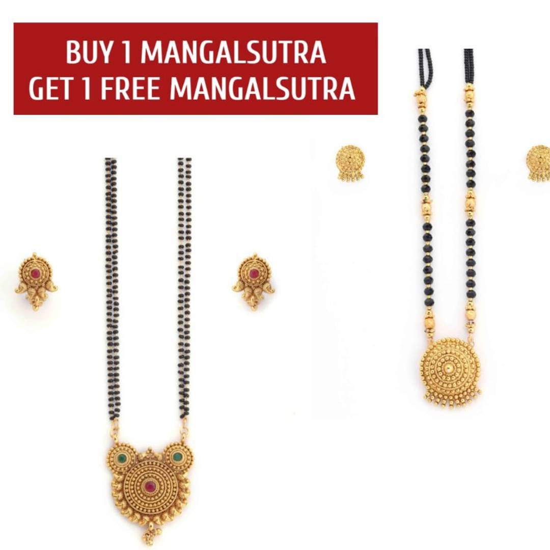 Gold Plated Mangalsutra With  Mangalsutra Free Combo