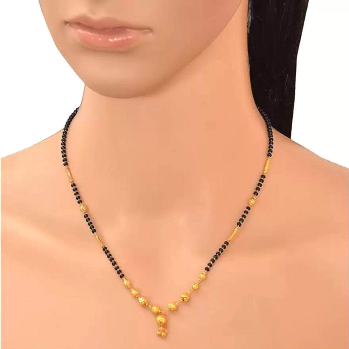 Gold Plated Mangalsutra with Earrings and Bangles for Women | Buy This Jewellery Online from Mekkna