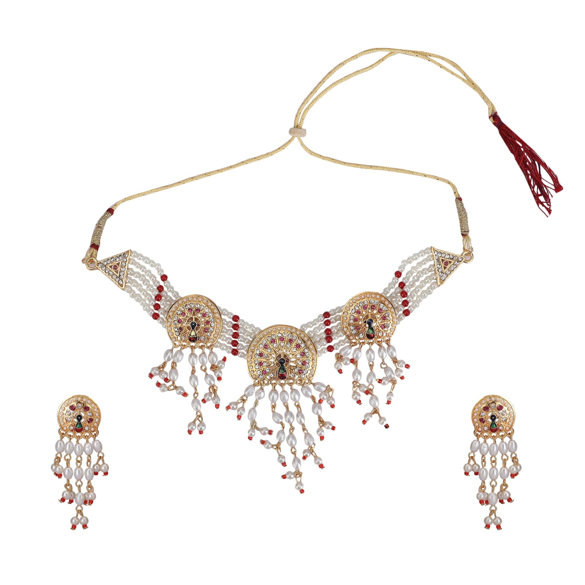 Mekkna Gold Plated Choker with Earrings Collection - Shop Now!