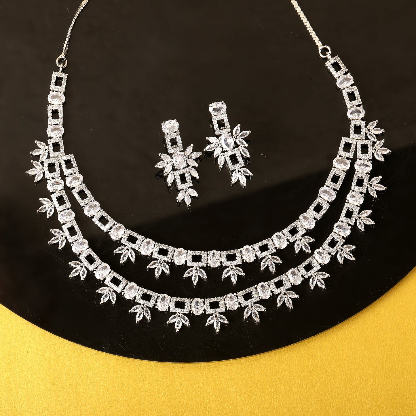 Mekkna Oxidized Silver Plated choker with Earrings Collection-Shop Now!