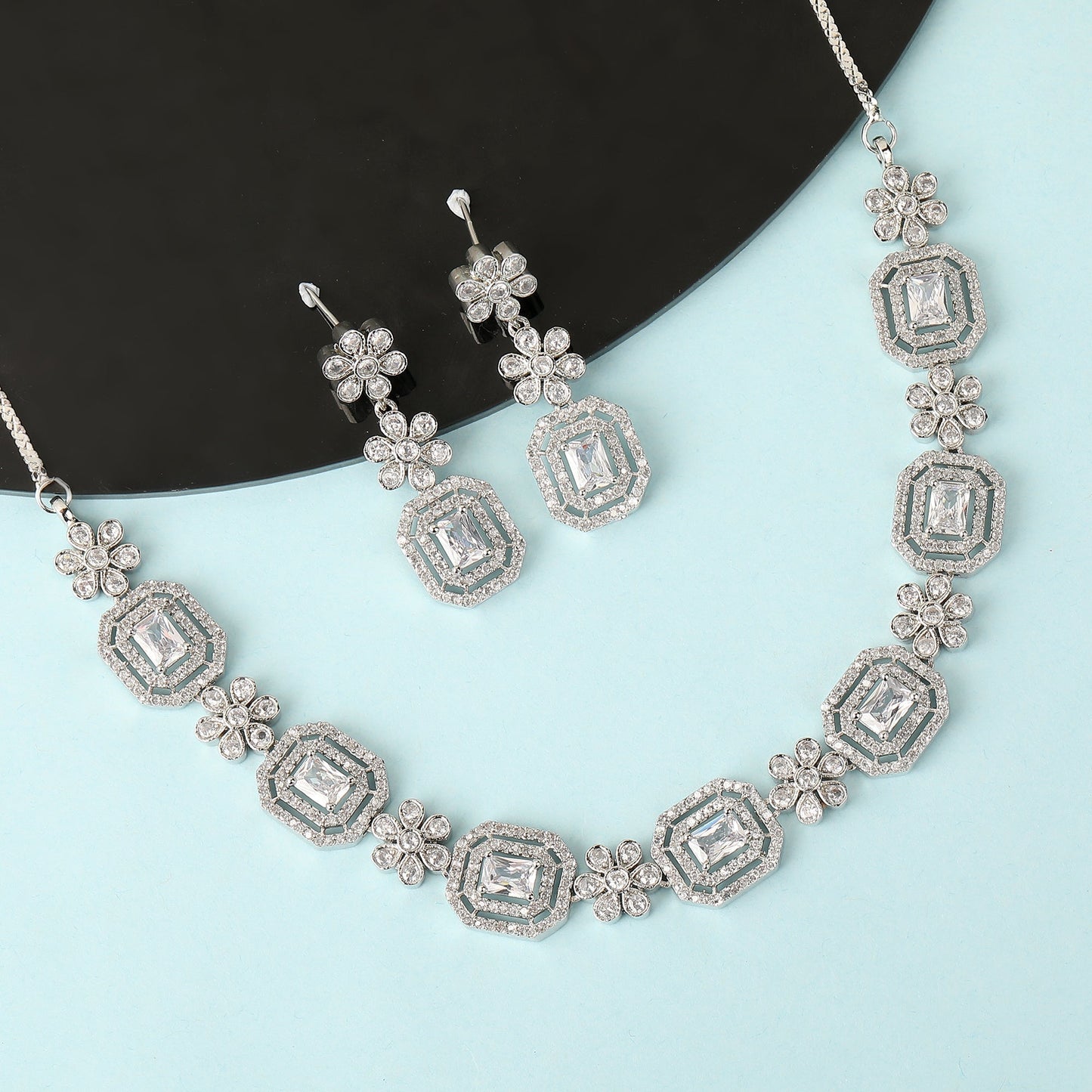 Bhagya Lakshmi Oxidized Silver Plated choker with Earrings Collection-Shop Now!