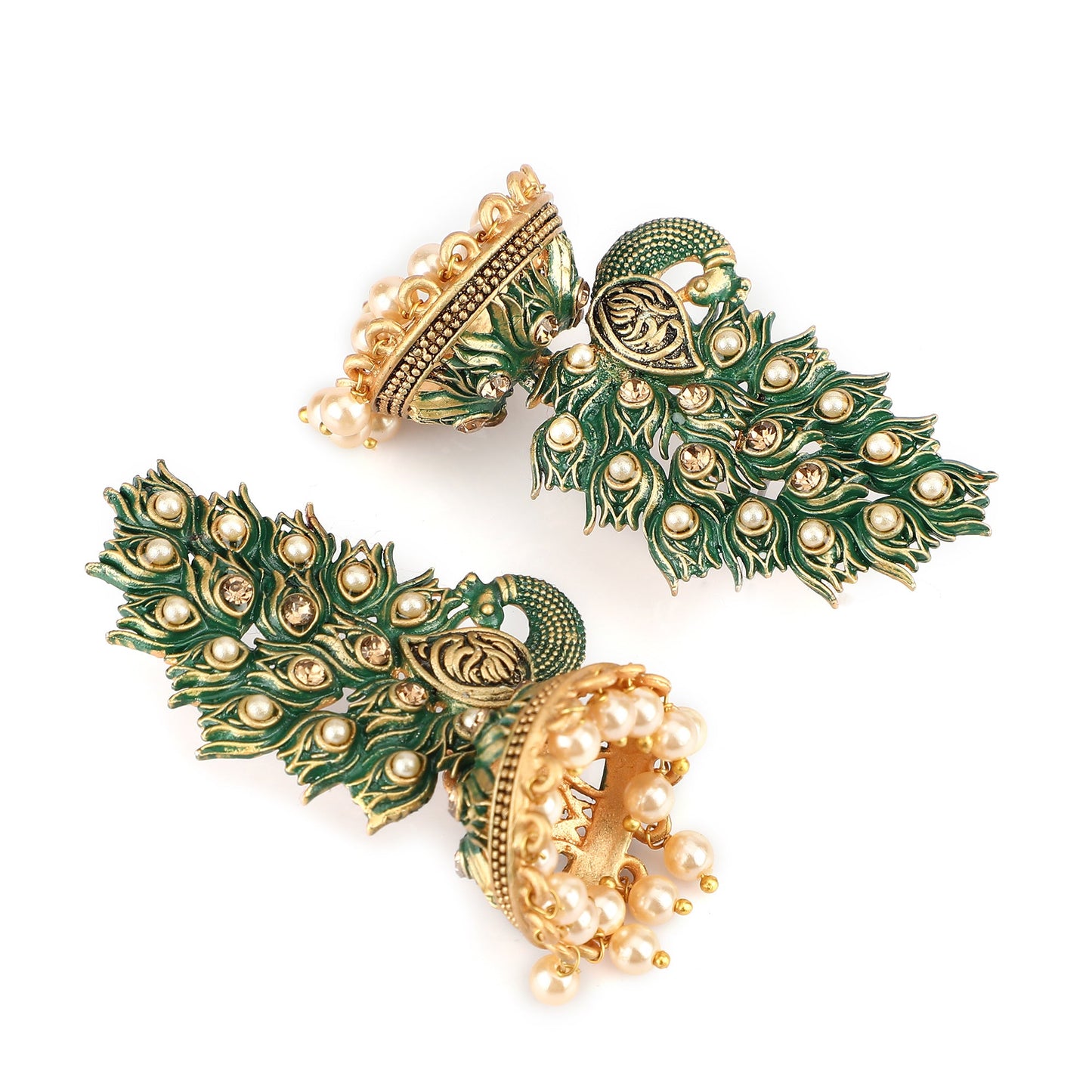 Mekkna Women's Pride Alloy Traditional Gold Plated & Classica Earrings set for Women