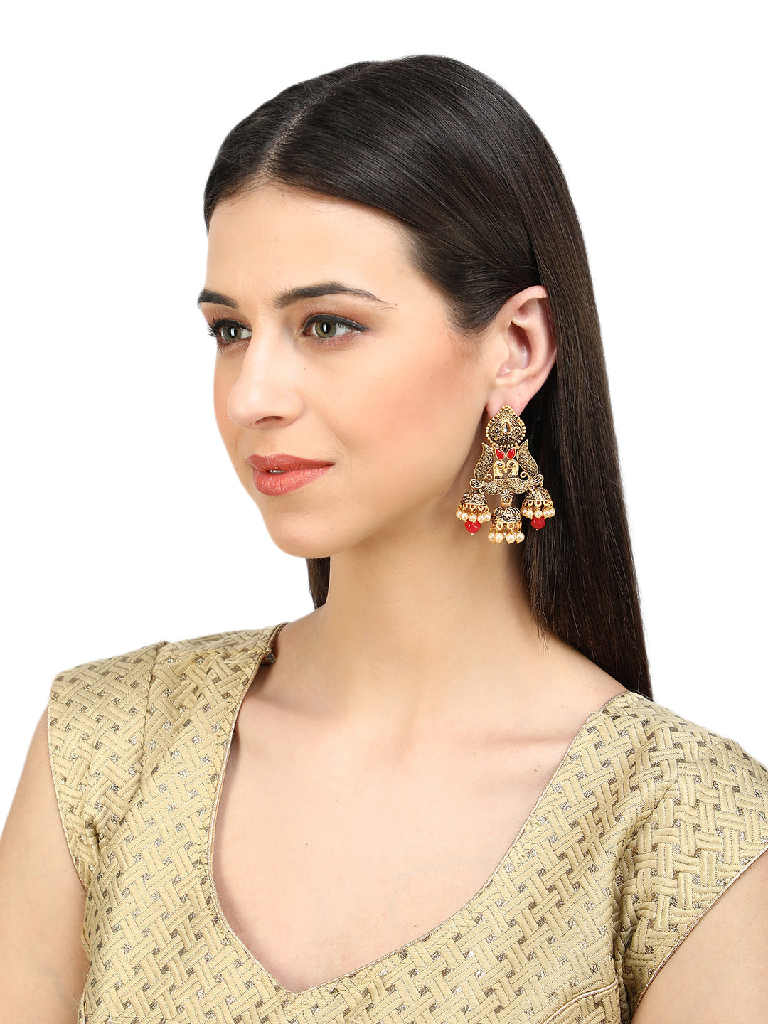 Bhagya Lakshmi Gold Plated Earrings - Buy earrings online from Bhagya Lakshmi