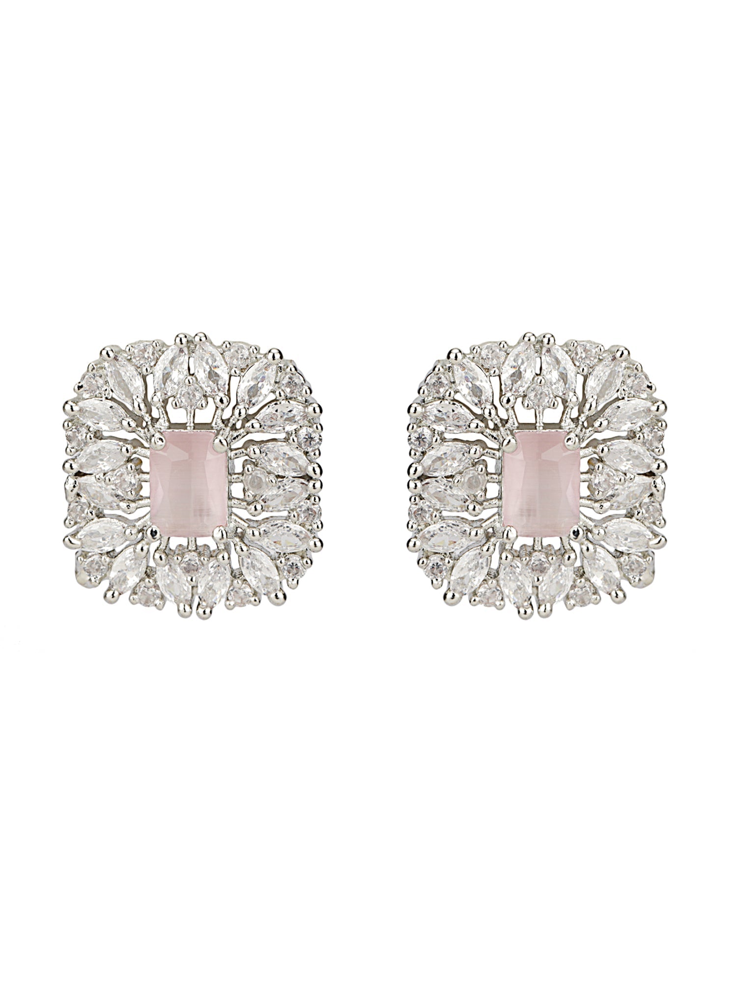Mekkna Women's Stone Stud Earrings . High-quality materials and elegant stone detailing make these earrings a must-have for any fashion-forward woman.