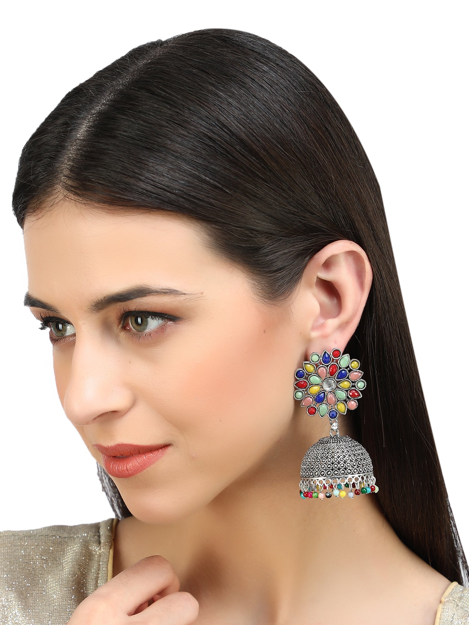 Mekkna Women's Pride Alloy Traditional Gold Plated & Classica Stylish Earrings set for Women