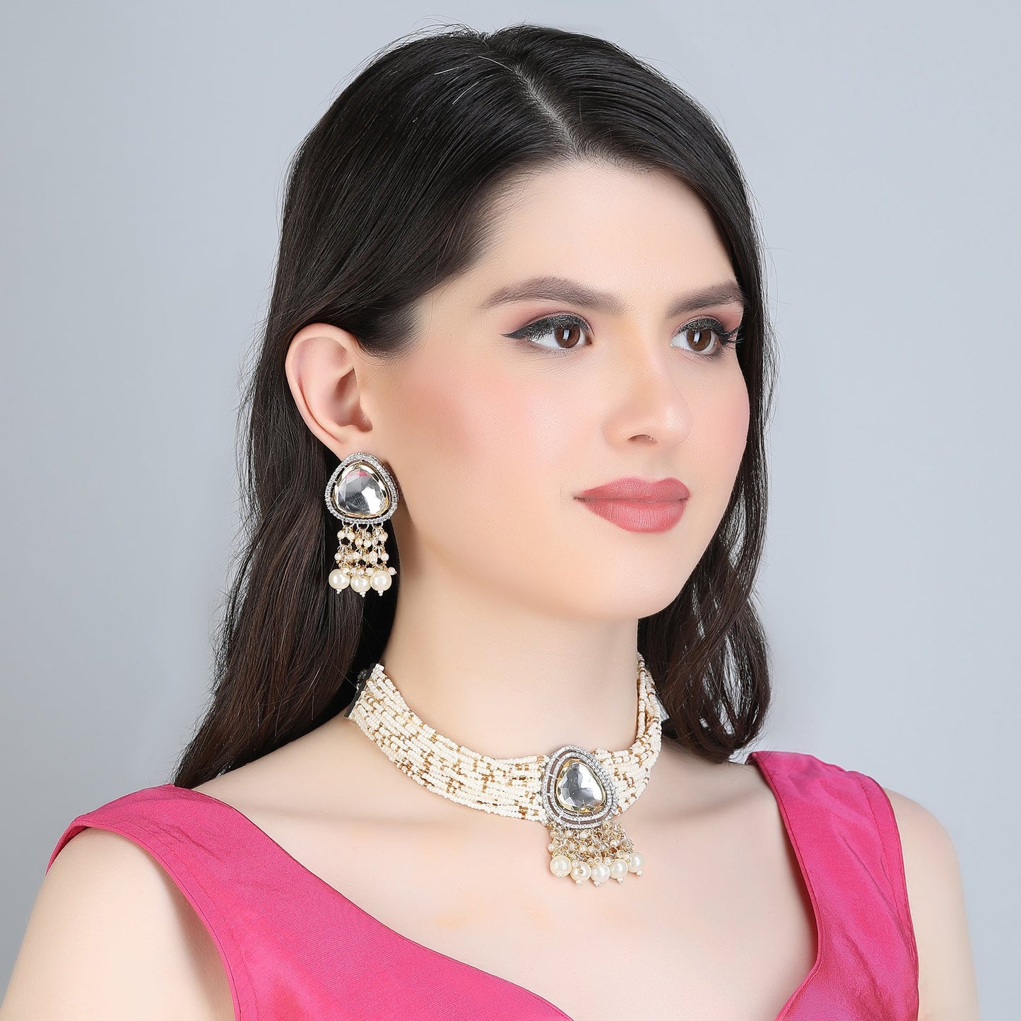 Bhagya Lakshmi Gold Plated Choker with Earrings Collection - Shop Now!