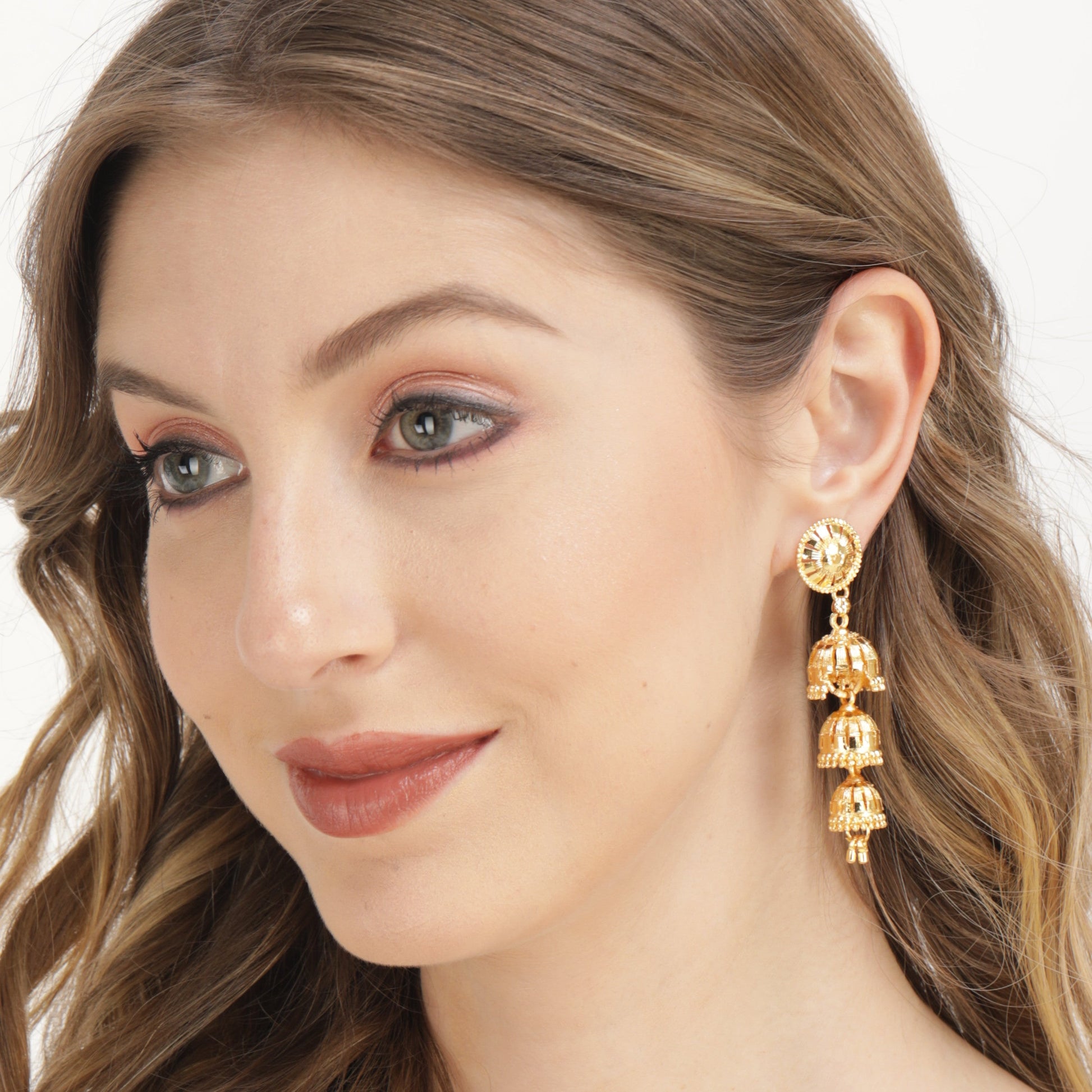 Mekkna Women’s Pride Alloy Traditional Stylish & Gold-Plated Earrings set for Women