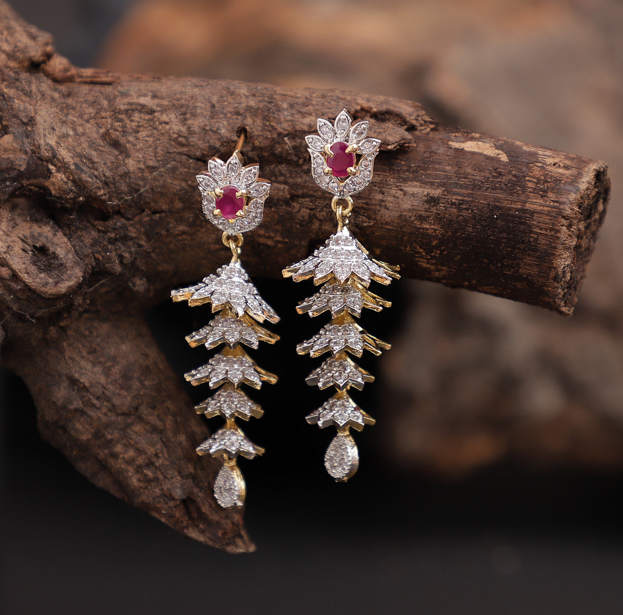 Mekkna Designed Gold Plated Earrings for Women | Buy This Jewellery Online from Mekkna