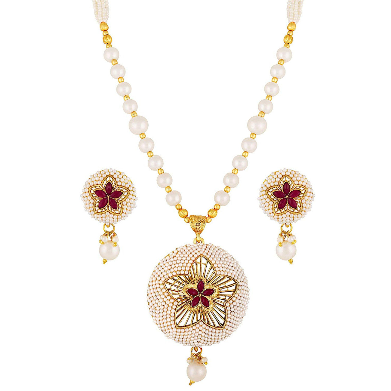 Necklace with Earrings for Women | Buy Jewellery set Online from Mekkna