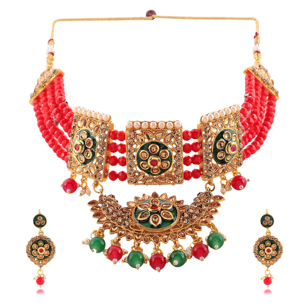 Necklace with Earrings for Women | Buy Jewellery set Online from Mekkna\