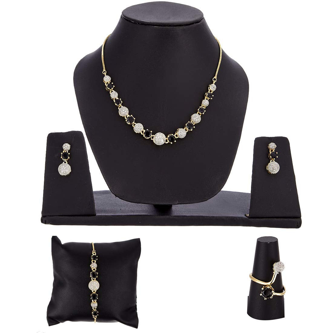 Necklace With earrings,Maangtika and bracelet | Buy Jewelelry set online from mekkna