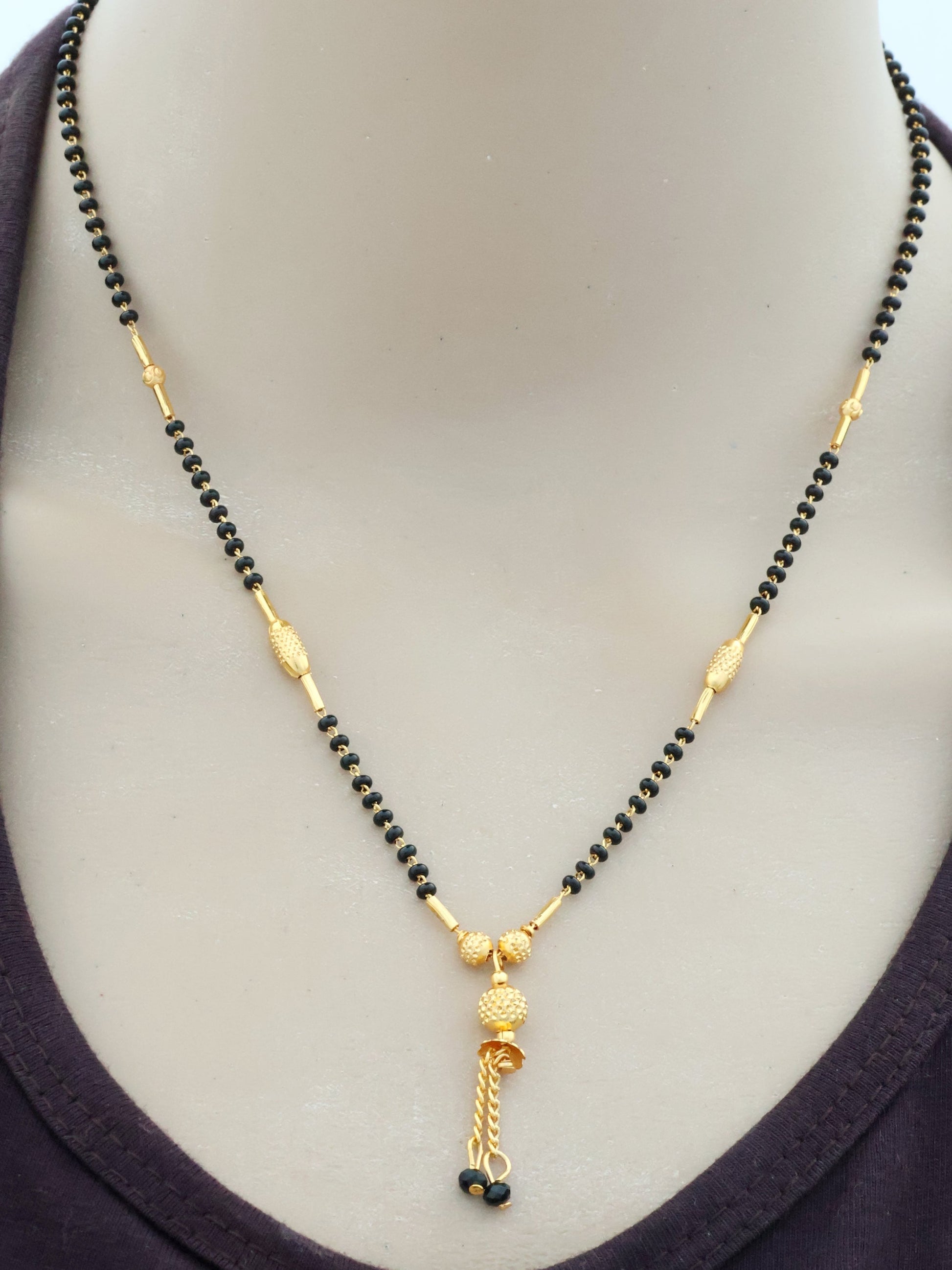 Tradition to your jewelry collection with the Online Bhagya Lakshmi Gold Plated Mangalsutra