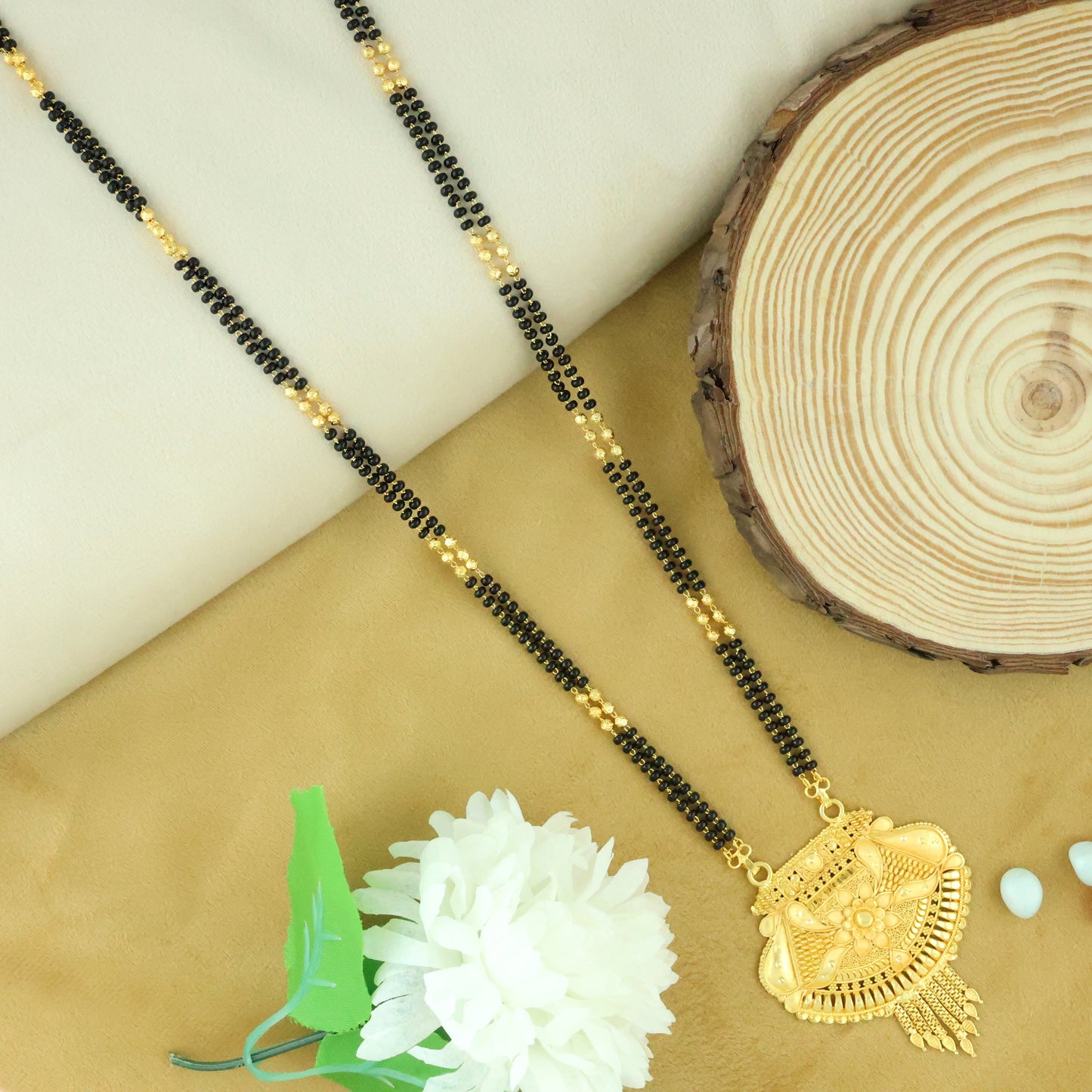 Gold Plated Mangalsutra From Bhagya Lakshmi | Buy jewellery online from Bhagya Lakshmi