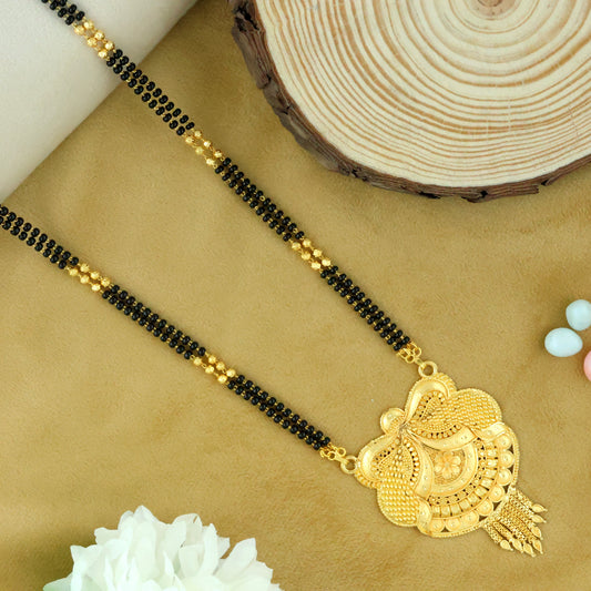 Gold Plated Mangalsutra Long Chain | Buy Mangalsutra online from Mekkna