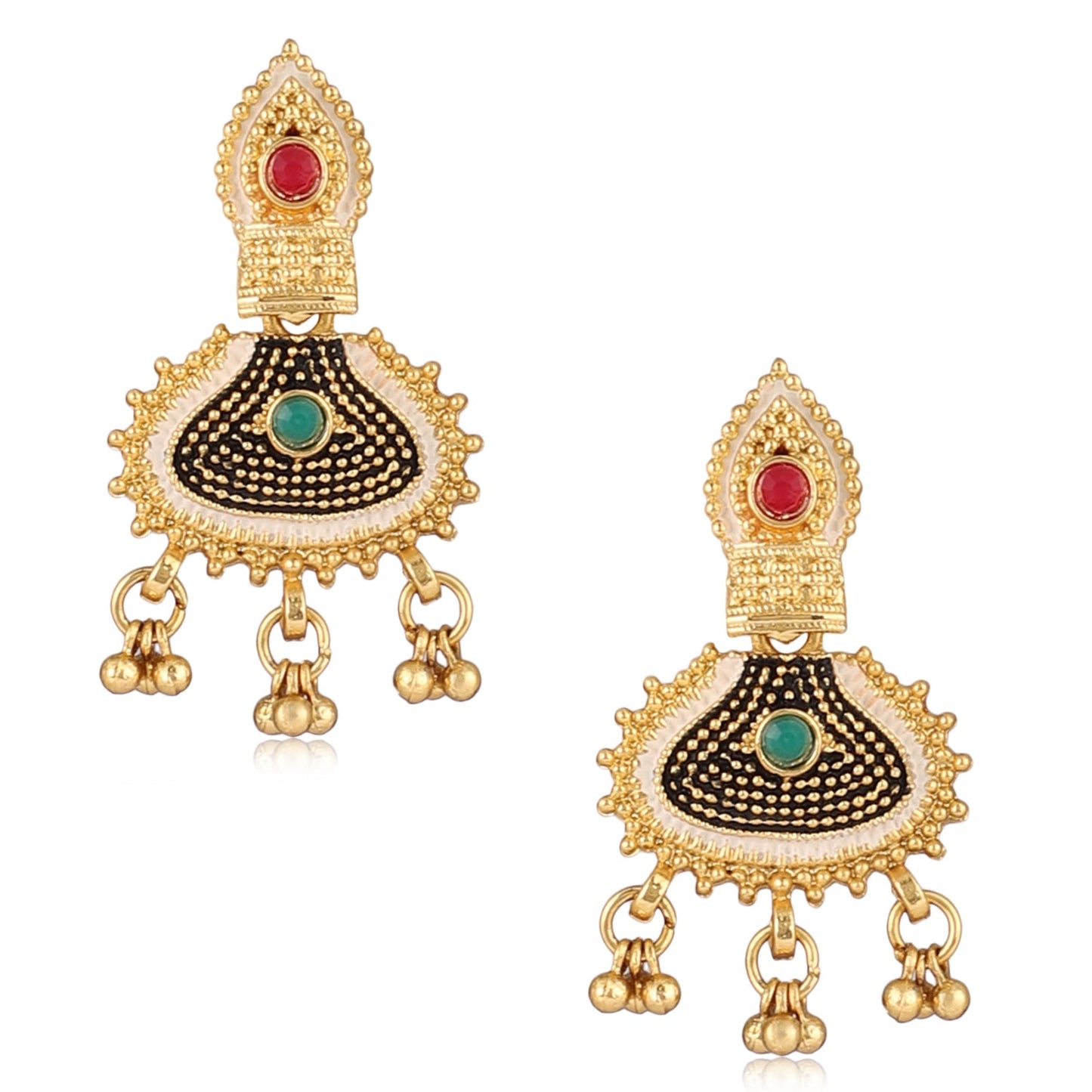 Mekkna Women's Pride Gold Plated Mangalsutra with Earrings | Buy This Jewellery Online from Mekkna.