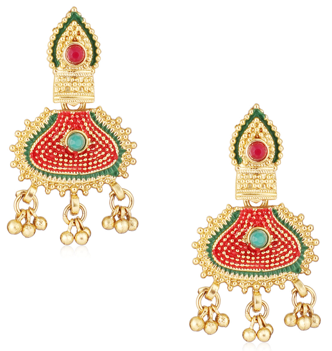 Mekkna Women's Pride Multicolor  Traditional Gold Plated Mangalsutra with Earrings | Buy This Jewellery Online from Mekkna