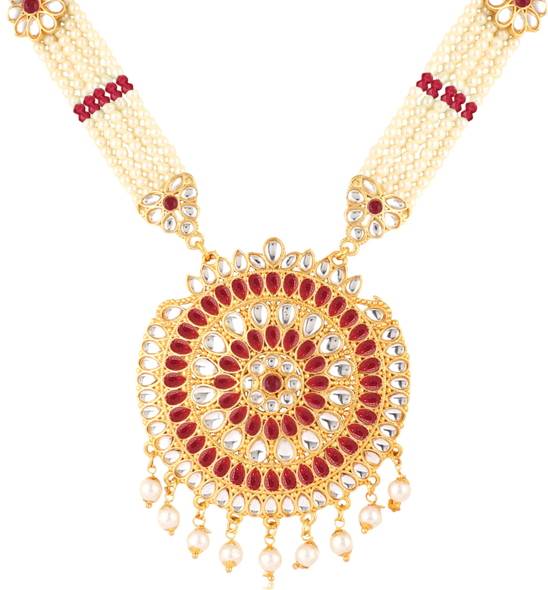Mekkna Women's Pride Traditional Rani-Haar with Earrings | Buy This Jewellery Online from Mekkna