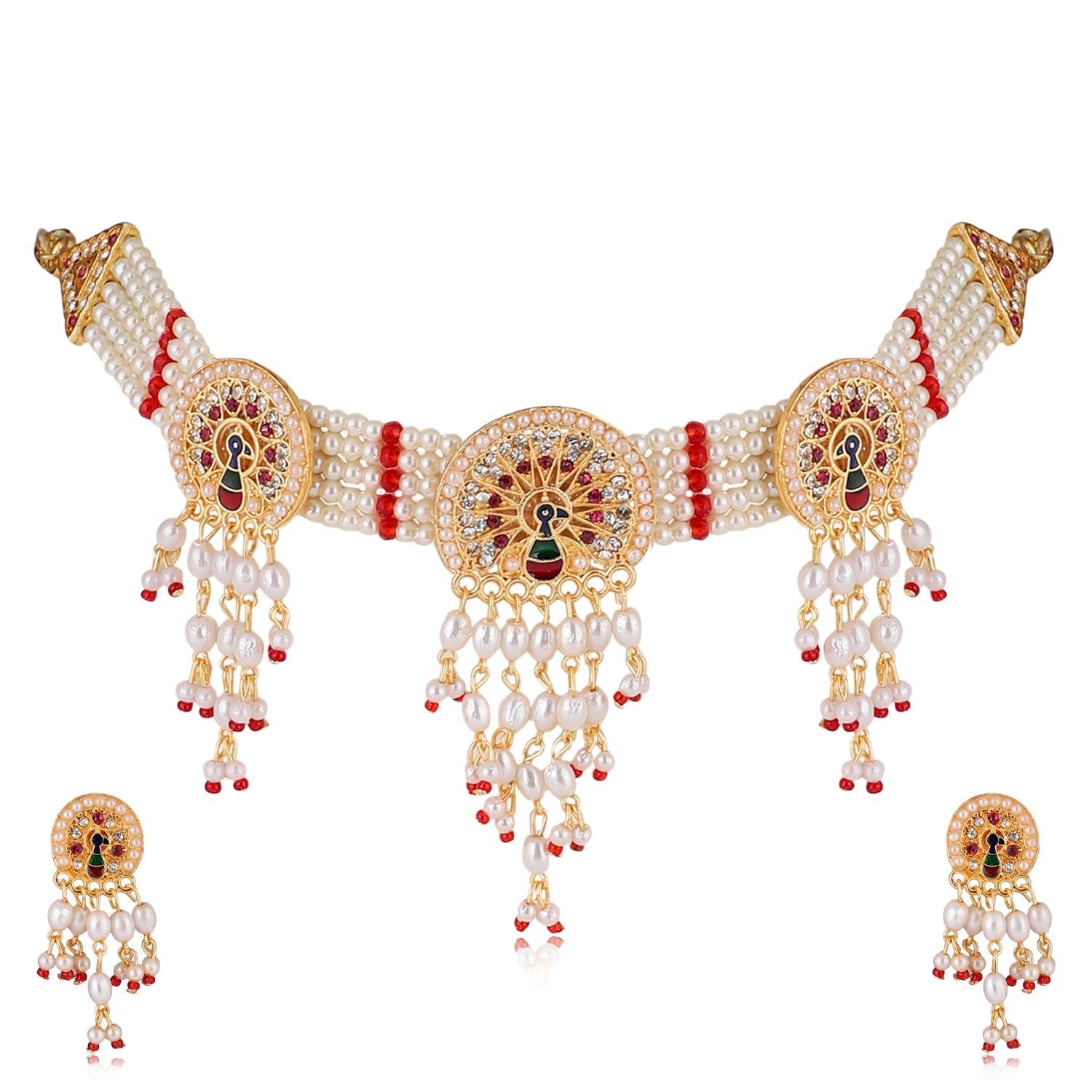 Mekkna Women's Pride Choker Necklace with Earrings | Buy This Necklace Online from Mekkna