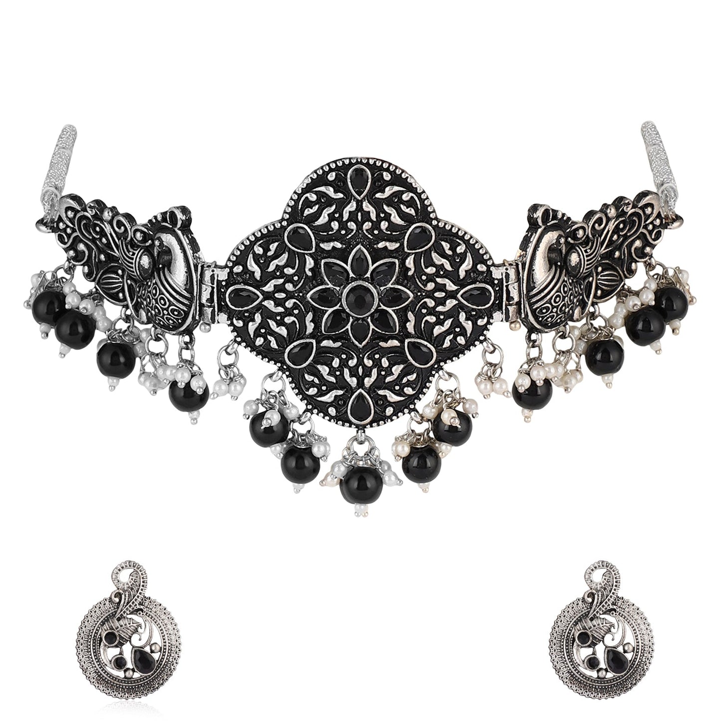 Traditional Choker Necklace with Earrings | Buy This Necklace Online from Mekkna