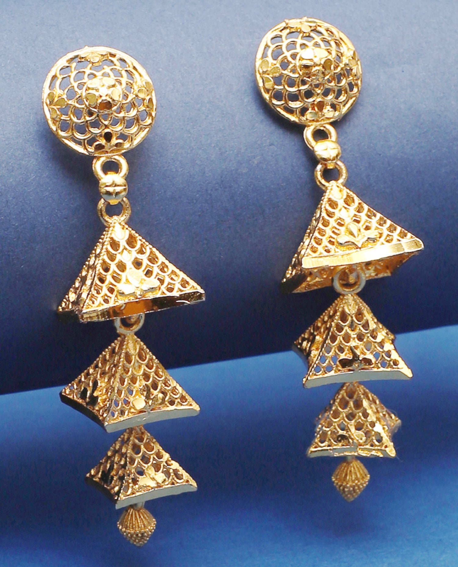 Gold Plated Alloy Traditional Earrings for women | Buy This Earrings Online from Mekkna 