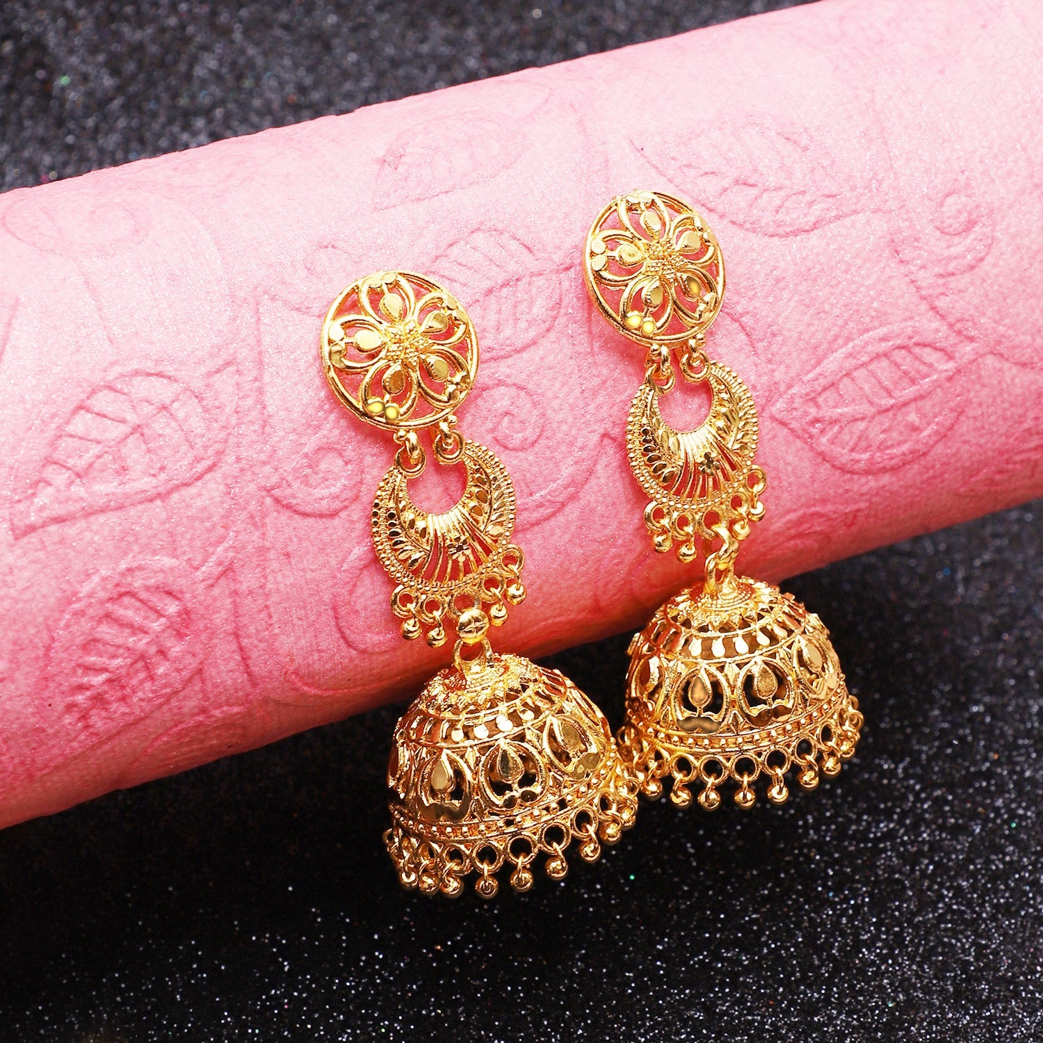  Gold Plated Alloy Traditional Earrings for women | Buy This Earrings Online from Mekkna