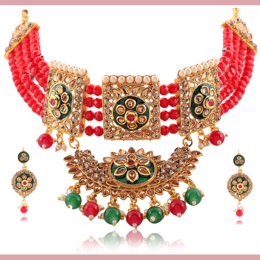 Necklace with Earrings for Women | Buy Jewellery set Online from Mekkna