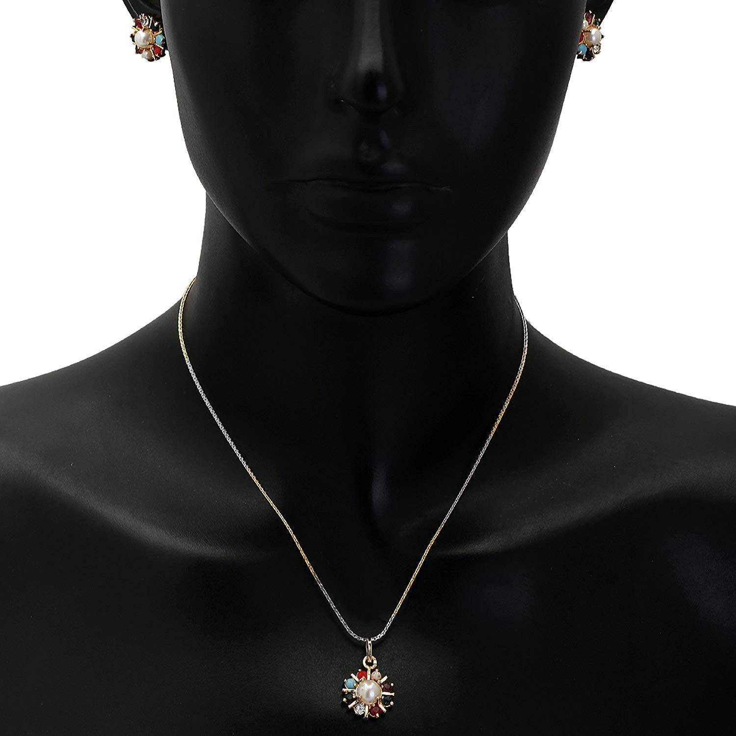 Pendent with Earrings and Ring for Women | Buy Pendent  set Online from Mekkna