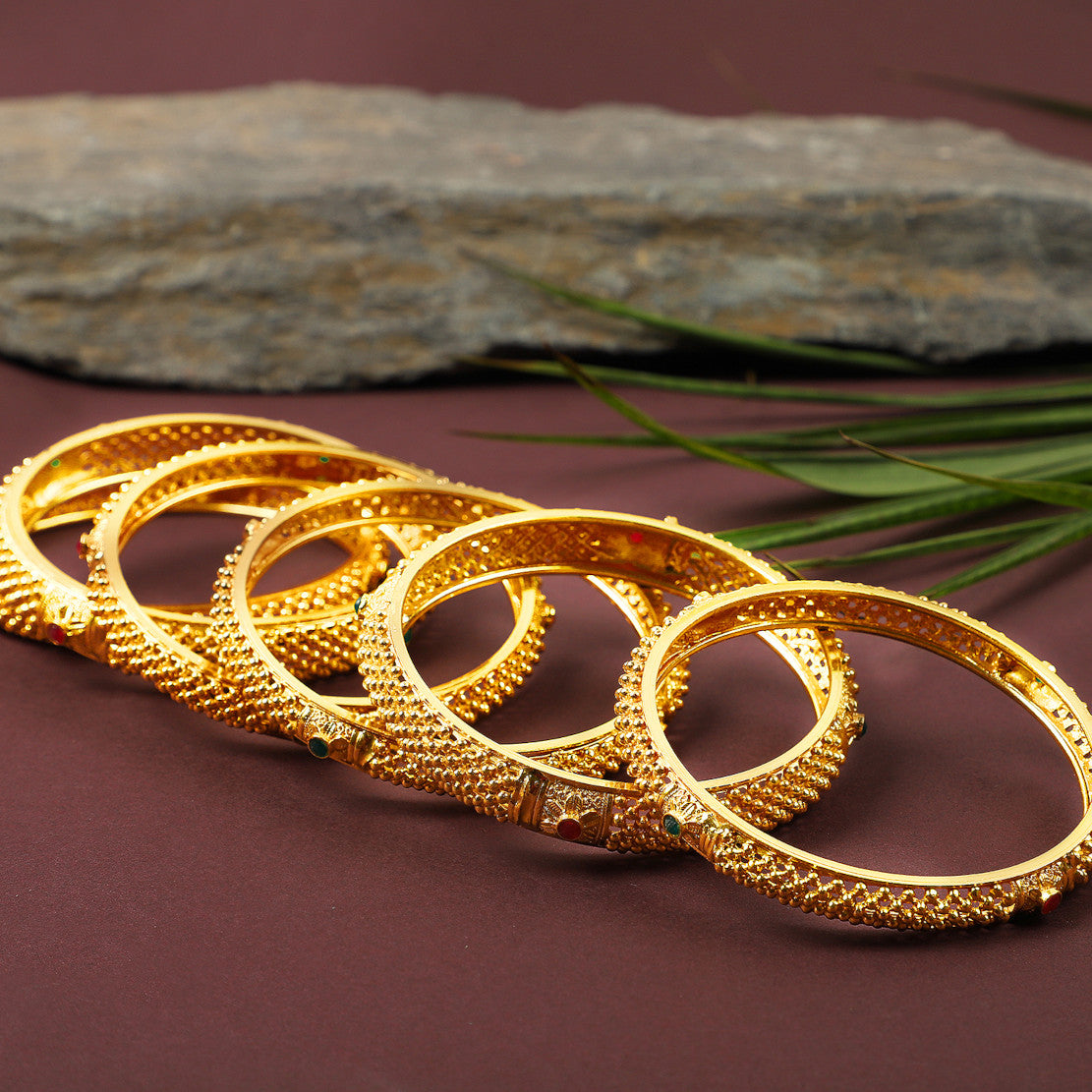 Gold Plated Mangalsutra with Bangles for Women | Buy Jewellery set Online from Mekkna