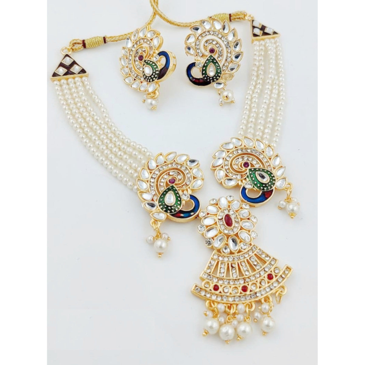 Peacock Best Traditional Designed by Handcrafted Necklace with Earrings for Women | Buy This Necklace Online from Mekkna