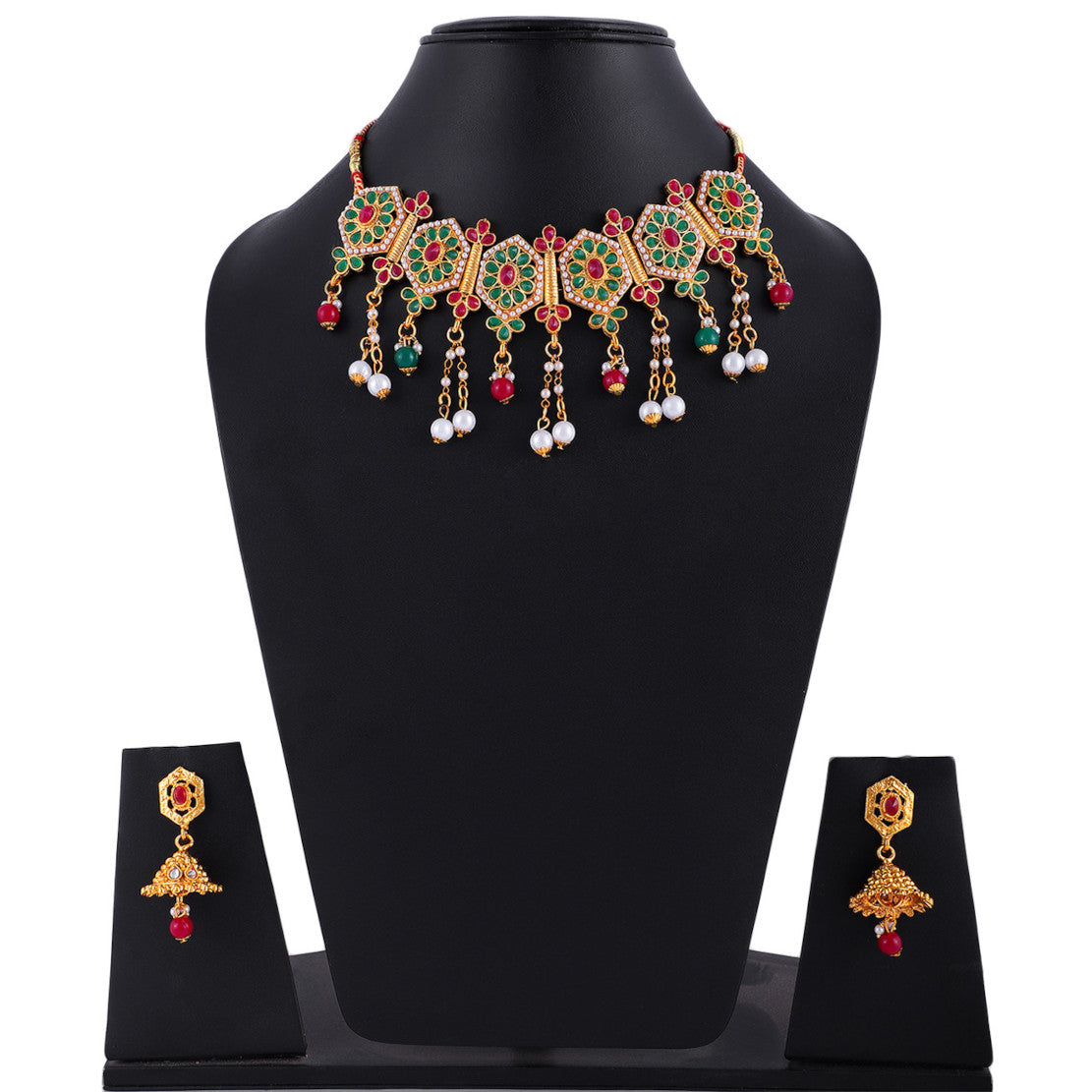  Best Traditional Handcrafted Designed by Mekkna of Necklace with Earrings for Women | Buy This Necklace Online from Mekkna