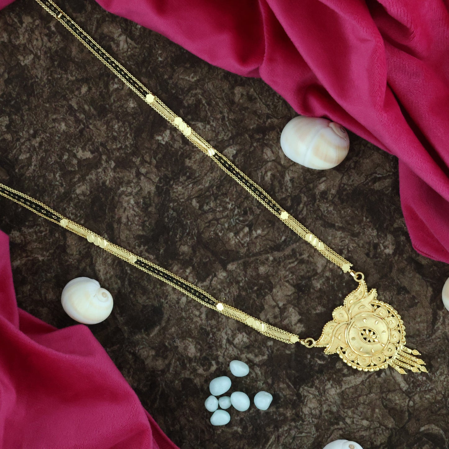 Mekkna Presents Traditional Gold Plated Mangalsutra for Women | Buy This Mangalsutra Online from Mekkna